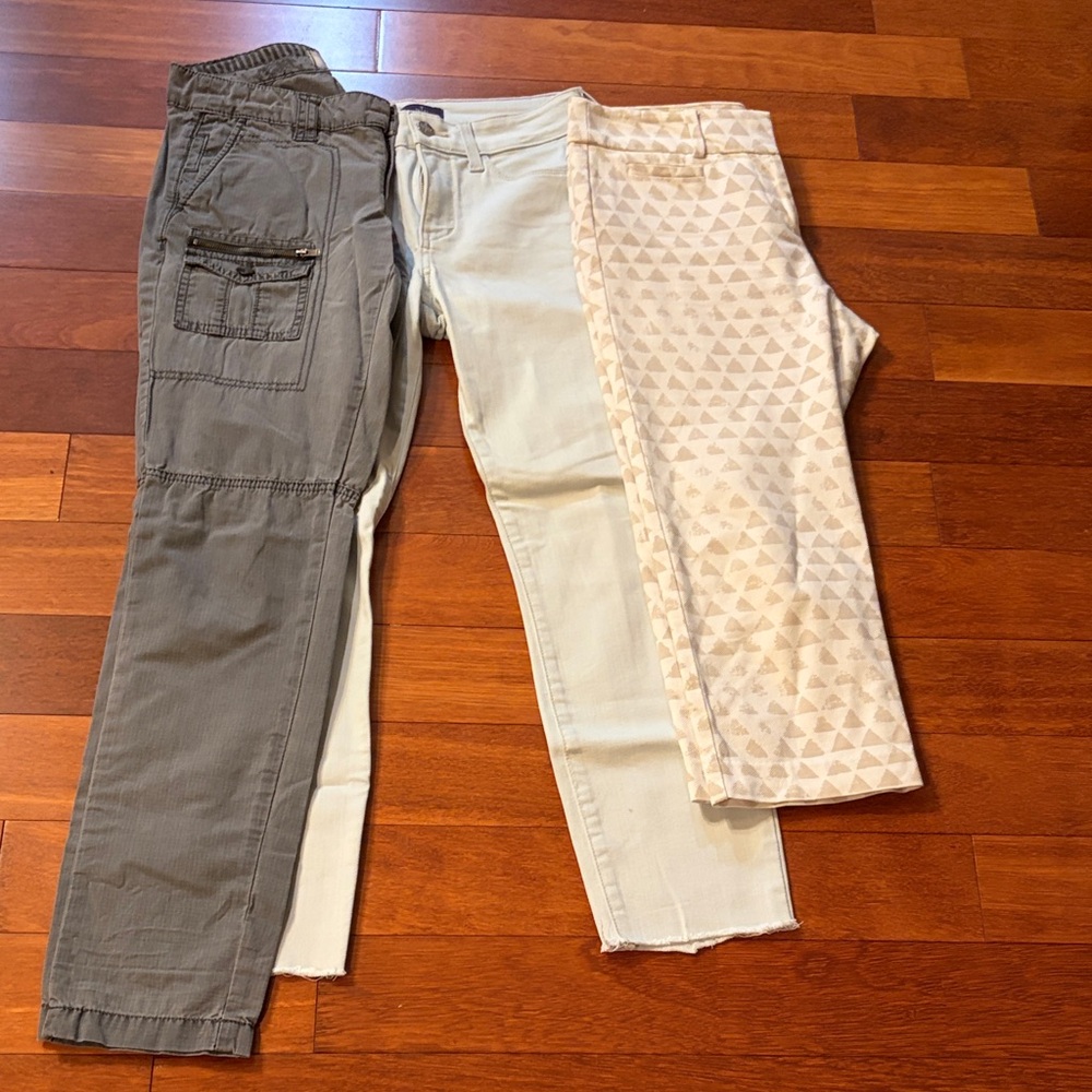 NYDJ Gray and Cream Women Jeans